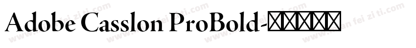 Adobe Casslon ProBold字体转换